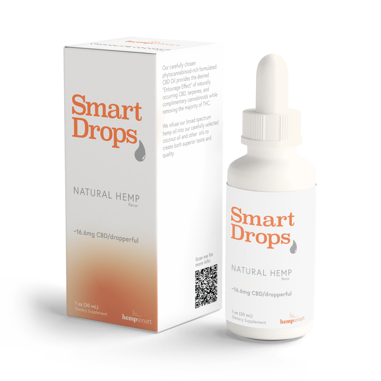hempsmart™ Smart Drops Natural Hemp 16.6mg